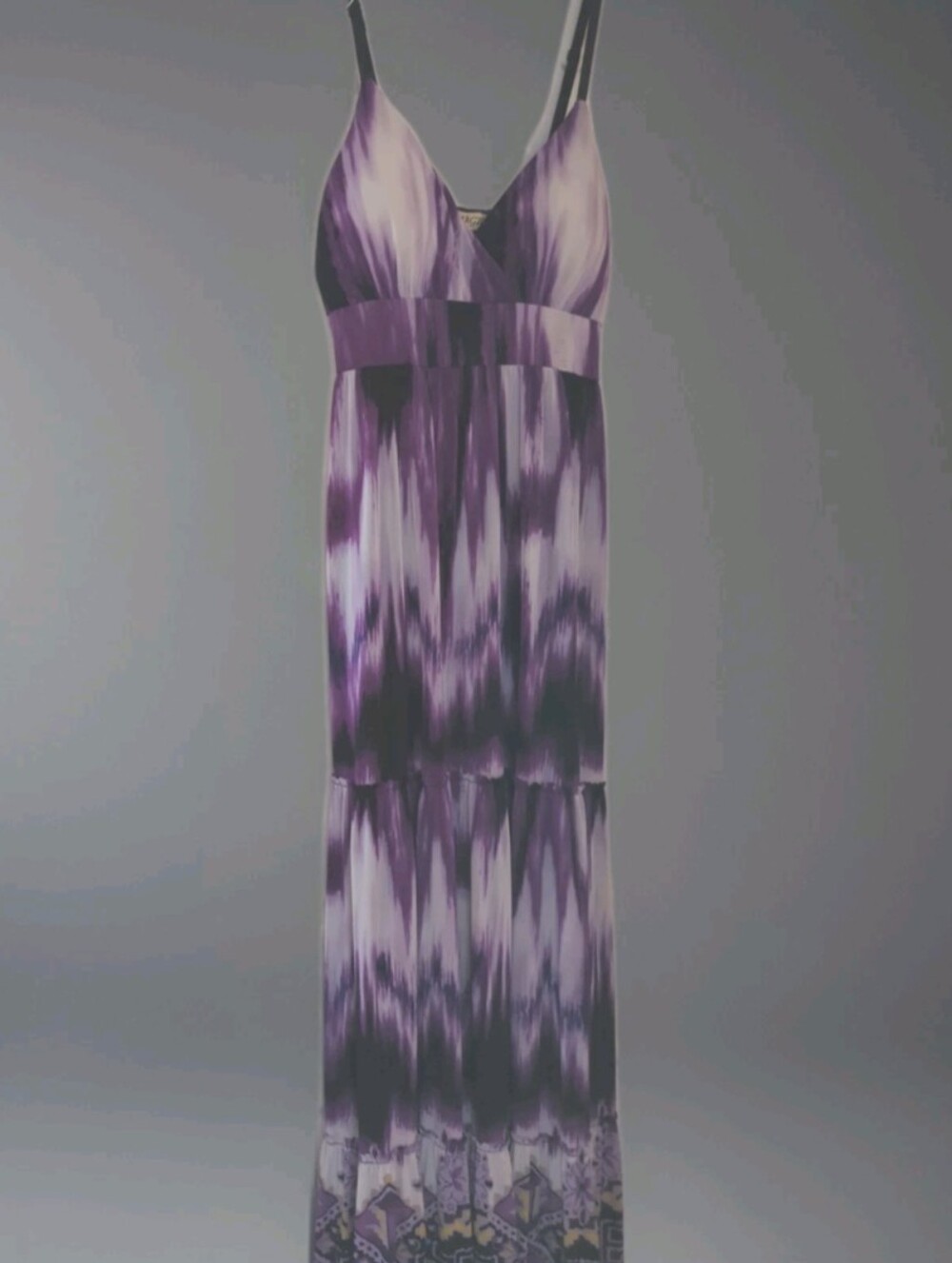 Maxi Dress Magic-Halter Style Bohemian Y2K Purple Watercolor Small Layered A-OK